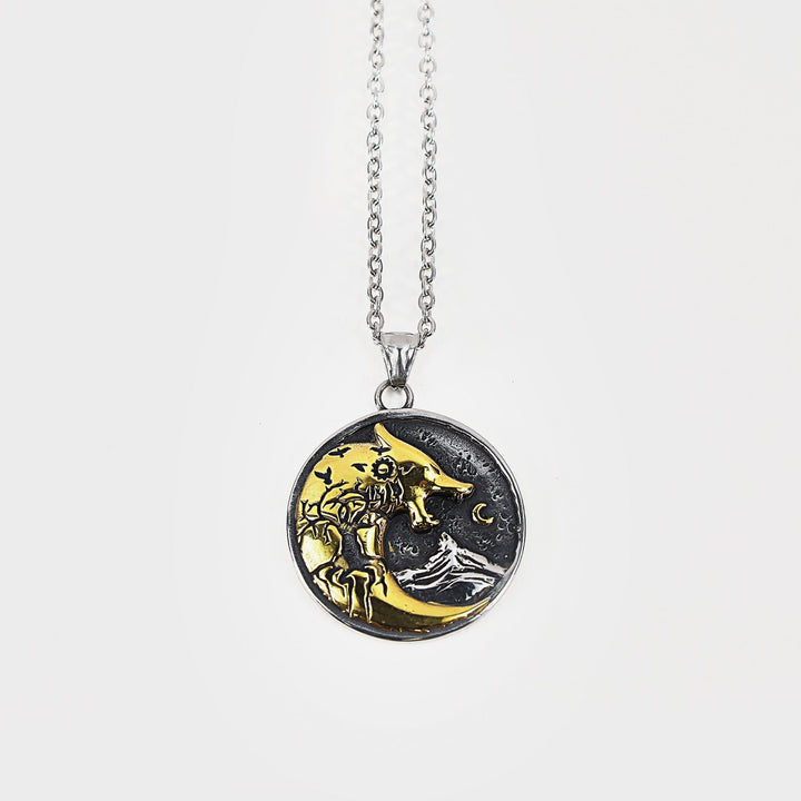 Moon Wolf pendant