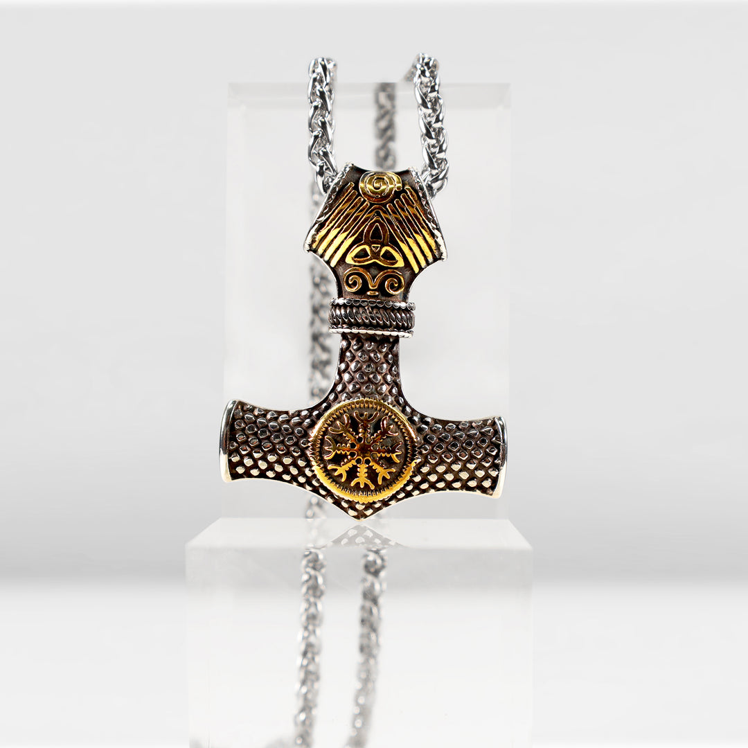 Viking Sunwheel Hammer Pendant