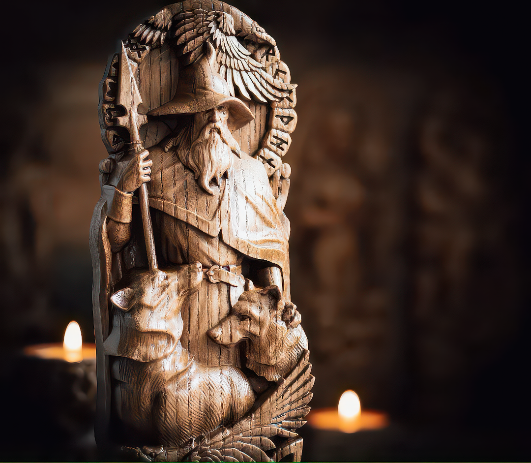 Odin allfather statue