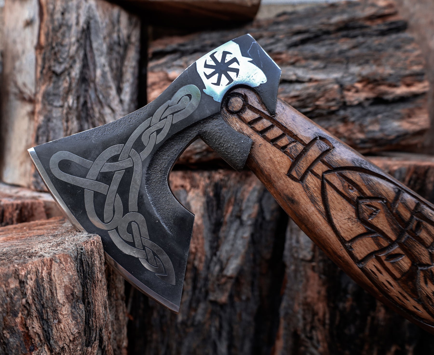 Handmade Viking Axe - Odin + Helm of Awe — VikingStyle
