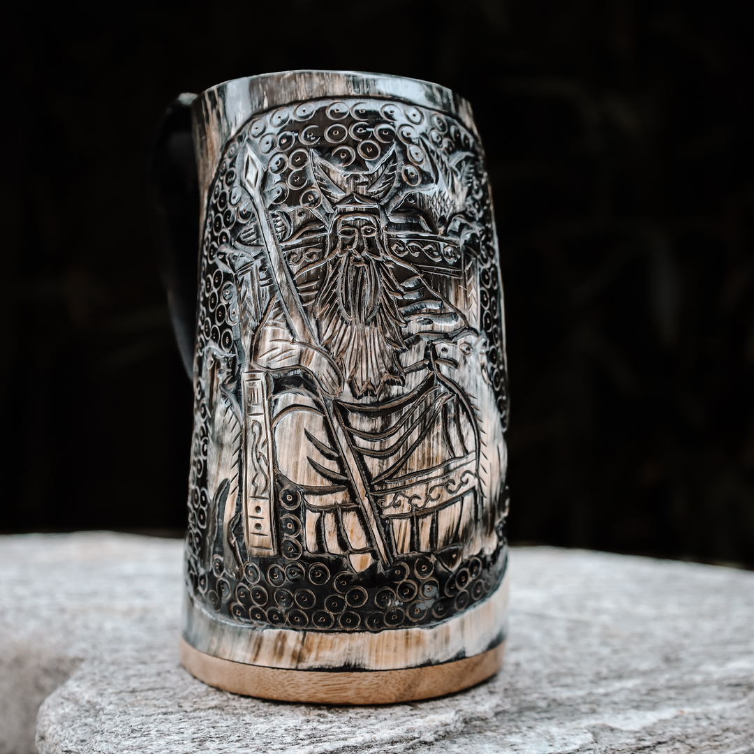 Premium King Odin Horn Mug