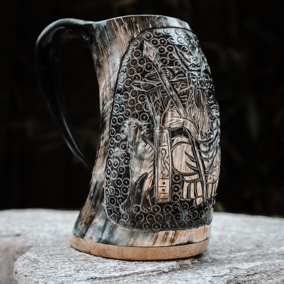 Premium King Odin Horn Mug